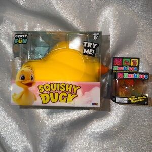 Squishy gift package, including 1 squishy duck, & 1 NeeDoh Marbleez